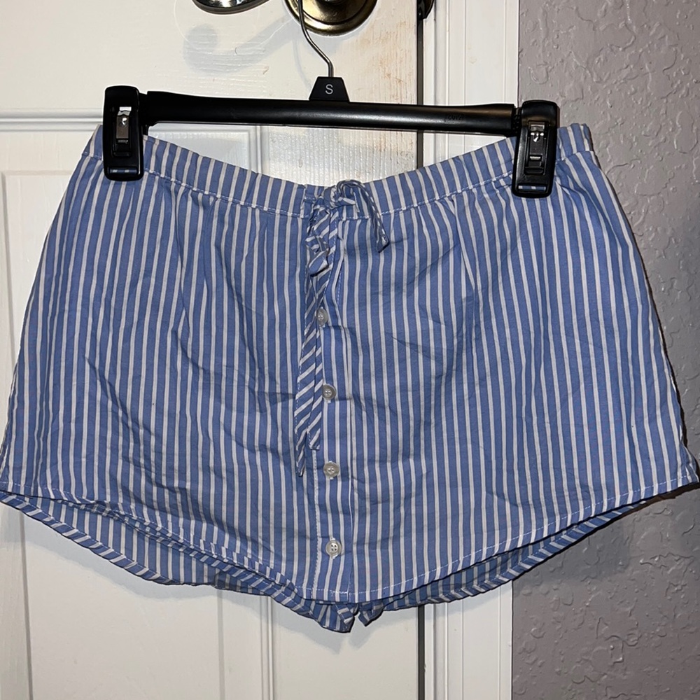 Forever 21 Blue & White Striped Skort Size XS